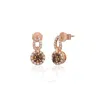 Le Vian Ladies Chocolate Diamonds Earrings Set In 14k Strawberry Gold In Pink/rose Gold Tone/gold Tone