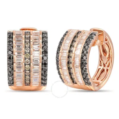 Le Vian Ladies Chocolate Diamonds Earrings Set In 14k Strawberry Gold