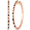 Le Vian Ladies Chocolate Diamonds Earrings Set In 14k Strawberry Gold In Pink/rose Gold Tone/gold Tone
