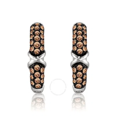 Le Vian Ladies Chocolate Diamonds Earrings Set In 14k Vanilla Gold In Metallic