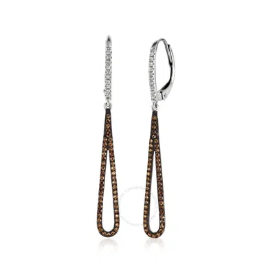 Le Vian Ladies Chocolate Diamonds Earrings Set In 14k Vanilla Gold In Brown