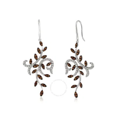 Le Vian Ladies Chocolate Diamonds Earrings Set In 14k Vanilla Gold In White