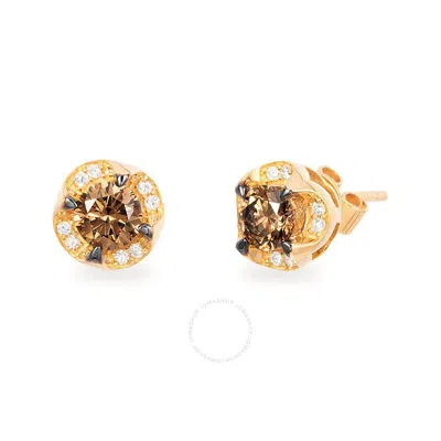 Le Vian Ladies Chocolate Diamonds Fashion Earrings In 14k Honey Gold In Brown