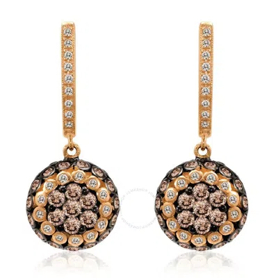 Le Vian Ladies Chocolate Diamonds Fashion Earrings In 14k Strawberry Gold