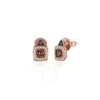 Le Vian Ladies Chocolate Diamonds Fashion Earrings In 14k Strawberry Gold In Brown