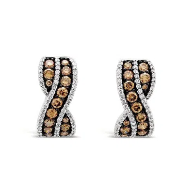 Le Vian Ladies Chocolate Diamonds Fashion Earrings In 14k Vanilla Gold In Multi