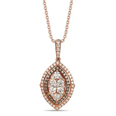 Le Vian Ladies' Chocolate Diamonds Fashion Pendant In 14k Strawberry Gold In Beige