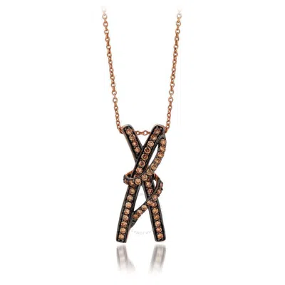 Le Vian Ladies' Chocolate Diamonds Fashion Pendant In 14k Strawberry Gold In Brown