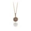 Le Vian Ladies' Chocolate Diamonds Fashion Pendant In 14k Strawberry Gold In White