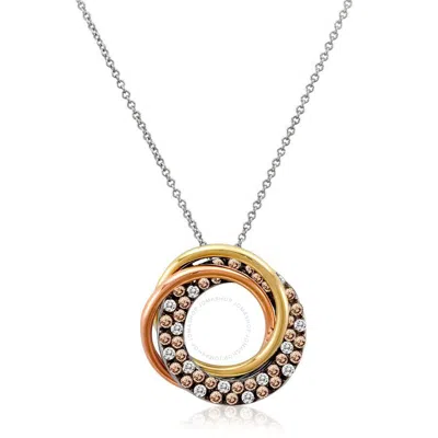Le Vian Ladies' Chocolate Diamonds Fashion Pendant In 14k Tri Color Gold In Brown