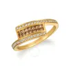 Le Vian Ladies Chocolate Diamonds Fashion Ring In 14k Honey Gold In Brown