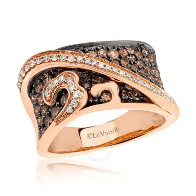Le Vian Ladies Chocolate Diamonds Fashion Ring In 14k Strawberry Gold In Brown