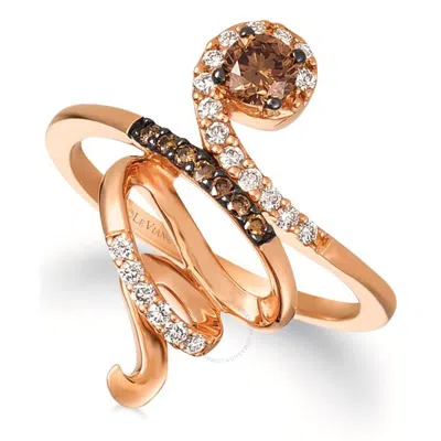 Le Vian Ladies Chocolate Diamonds Fashion Ring In 14k Strawberry Gold