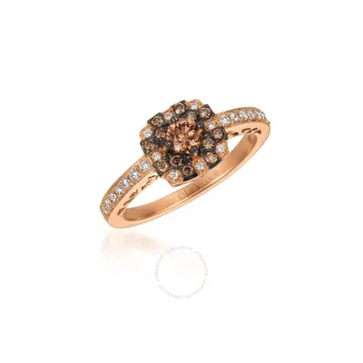Le Vian Ladies Chocolate Diamonds Fashion Ring In 14k Strawberry Gold In Brown
