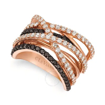 Le Vian Ladies Chocolate Diamonds Fashion Ring In 14k Strawberry Gold In Brown