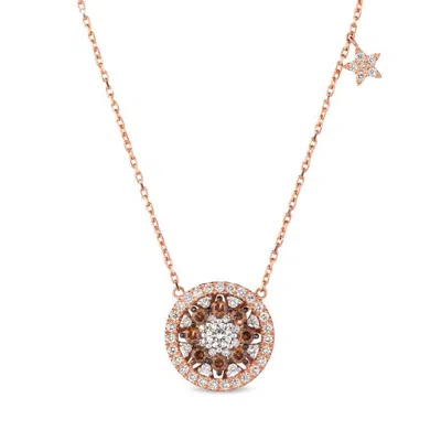 Le Vian Ladies Chocolate Diamonds Necklaces Set In 14k Strawberry Gold