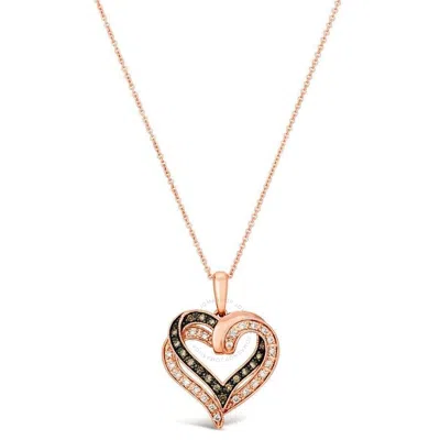 Le Vian Ladies Chocolate Diamonds Necklaces Set In 14k Strawberry Gold In Pink/rose Gold Tone/gold Tone