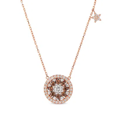 Le Vian Ladies Chocolate Diamonds Necklaces Set In 14k Strawberry Gold In Rose Gold-tone