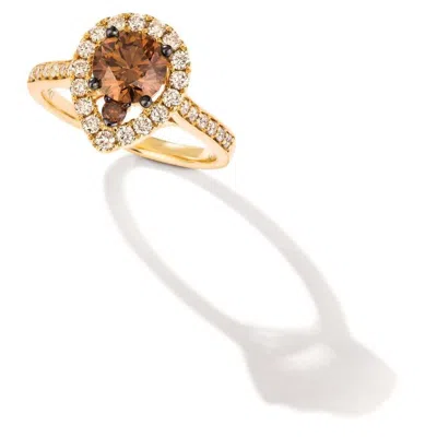 Le Vian Ladies Chocolate Diamonds Rings Set In 14k Honey Gold In Yellow
