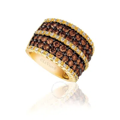 Le Vian Ladies Chocolate Diamonds Rings Set In 14k Honey Gold In Yellow