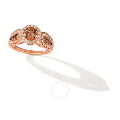 Le Vian Ladies Chocolate Diamonds Rings Set In 14k Strawberry Gold In Pink/rose Gold Tone/gold Tone