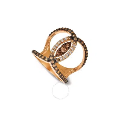 Le Vian Ladies Chocolate Diamonds Rings Set In 14k Strawberry Gold In Multi