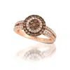 Le Vian Ladies Chocolate Diamonds Rings Set In 14k Strawberry Gold In Pink/rose Gold Tone/gold Tone