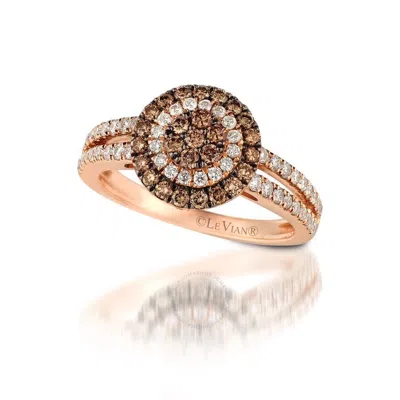 Le Vian Ladies Chocolate Diamonds Rings Set In 14k Strawberry Gold In Pink/rose Gold Tone/gold Tone