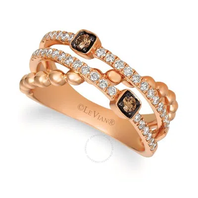 Le Vian Ladies Chocolate Diamonds Rings Set In 14k Strawberry Gold In Pink/rose Gold Tone/gold Tone