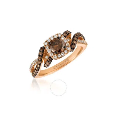 Le Vian Ladies Chocolate Diamonds Rings Set In 14k Strawberry Gold In Pink/rose Gold Tone/gold Tone