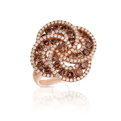 Le Vian Ladies Chocolate Diamonds Rings Set In 14k Strawberry Gold In Brown