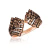 Le Vian Ladies Chocolate Diamonds Rings Set In 14k Strawberry Gold In Pink/rose Gold Tone/gold Tone