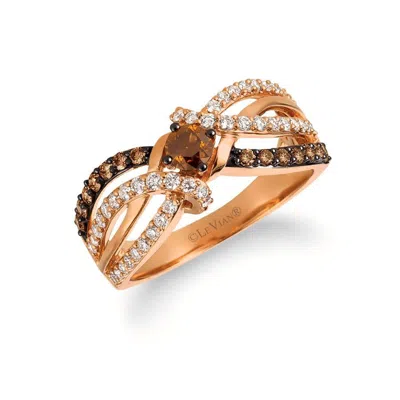 Le Vian Ladies Chocolate Diamonds Rings Set In 14k Vanilla Gold