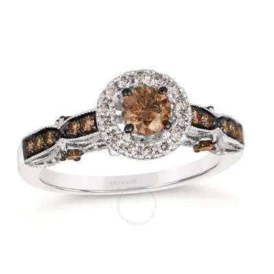 Le Vian Ladies Chocolate Diamonds Rings Set In 14k Vanilla Gold In White