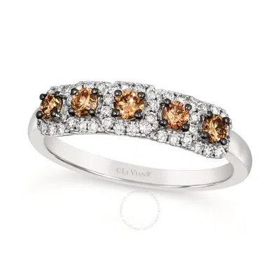 Le Vian Ladies Chocolate Diamonds Rings Set In 14k Vanilla Gold In White