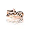 Le Vian Ladies Chocolate Gladiator Ring Set In 14k Strawberry Gold In Pink/rose Gold Tone/gold Tone