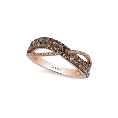 Le Vian Ladies Chocolate Gladiator Rings In 14k Strawberry Gold