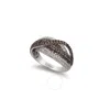Le Vian Ladies Chocolate Gladiator Rings Set In 14k Vanilla Gold In White