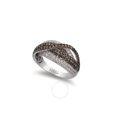 Le Vian Ladies Chocolate Gladiator Rings Set In 14k Vanilla Gold In White