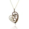 Le Vian Ladies Chocolate Hearts Necklaces Set In 14k Honey Gold In Yellow