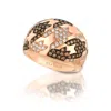 Le Vian Ladies Chocolate Houndstooth Rings Set In 14k Strawberry Gold In Gold