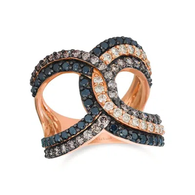 Le Vian Ladies Chocolate Layer Cake Fashion Rings Set In 14k Strawberry Gold Wjks 14 In Black