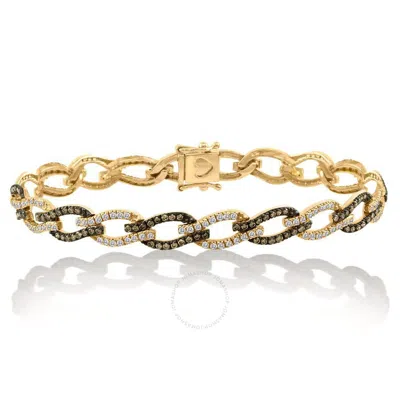 Le Vian Ladies Chocolate Links Of Love Bracelets Set In 14k Honey Gold In Multi