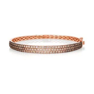 Le Vian Ladies Chocolate Ombre Bracelets Set In 14k Strawberry Gold In Multi