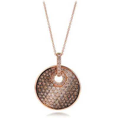 Le Vian Ladies Chocolate Ombre Necklaces Set In 14k Strawberry Gold In Pink/rose Gold Tone/gold Tone
