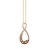 Le Vian Ladies Chocolate Ombre  Necklaces Set In 14k Strawberry Gold In Pink/rose Gold Tone/gold Tone
