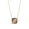 Le Vian Ladies Chocolate Ombre Necklaces Set In 14k Strawberry Gold In Pink/rose Gold Tone/gold Tone