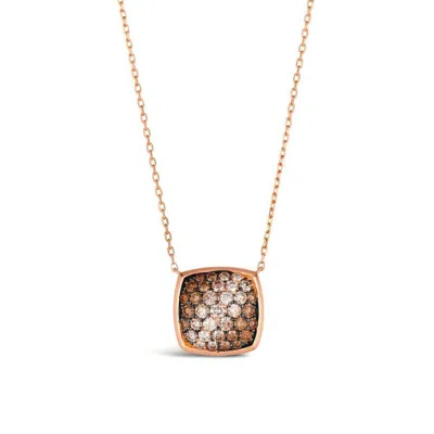 Le Vian Ladies Chocolate Ombre Necklaces Set In 14k Strawberry Gold In Pink/rose Gold Tone/gold Tone