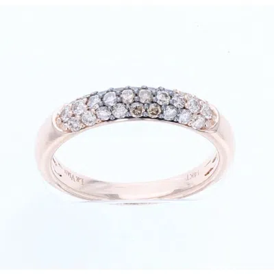 Le Vian Ladies Chocolate Ombre Rings Set In 14k Strawberry Gold In Multi