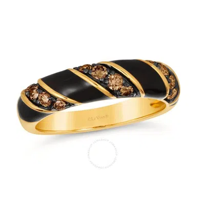 Le Vian Ladies Chocolate On Chocolate Rings Set In 14k Honey Gold In Yellow